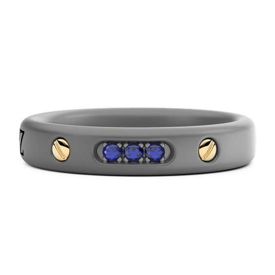 Ringe Zancan Herr Eternity Titanium in Titan Zaffiro 0.09 Ct ETA222G-ZB-20 - ETA222G-ZB-20